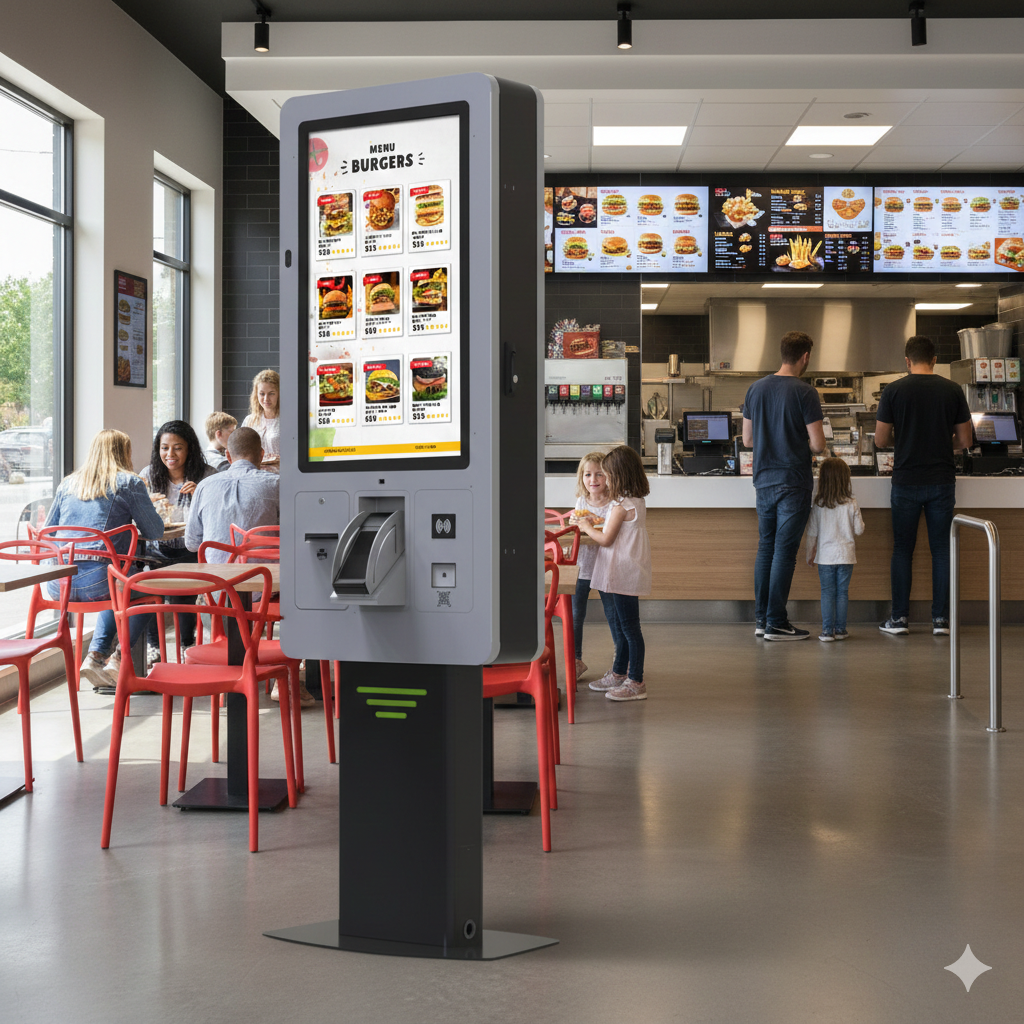 32 Inch Self Service Order Samsun Model Kiosk Stand