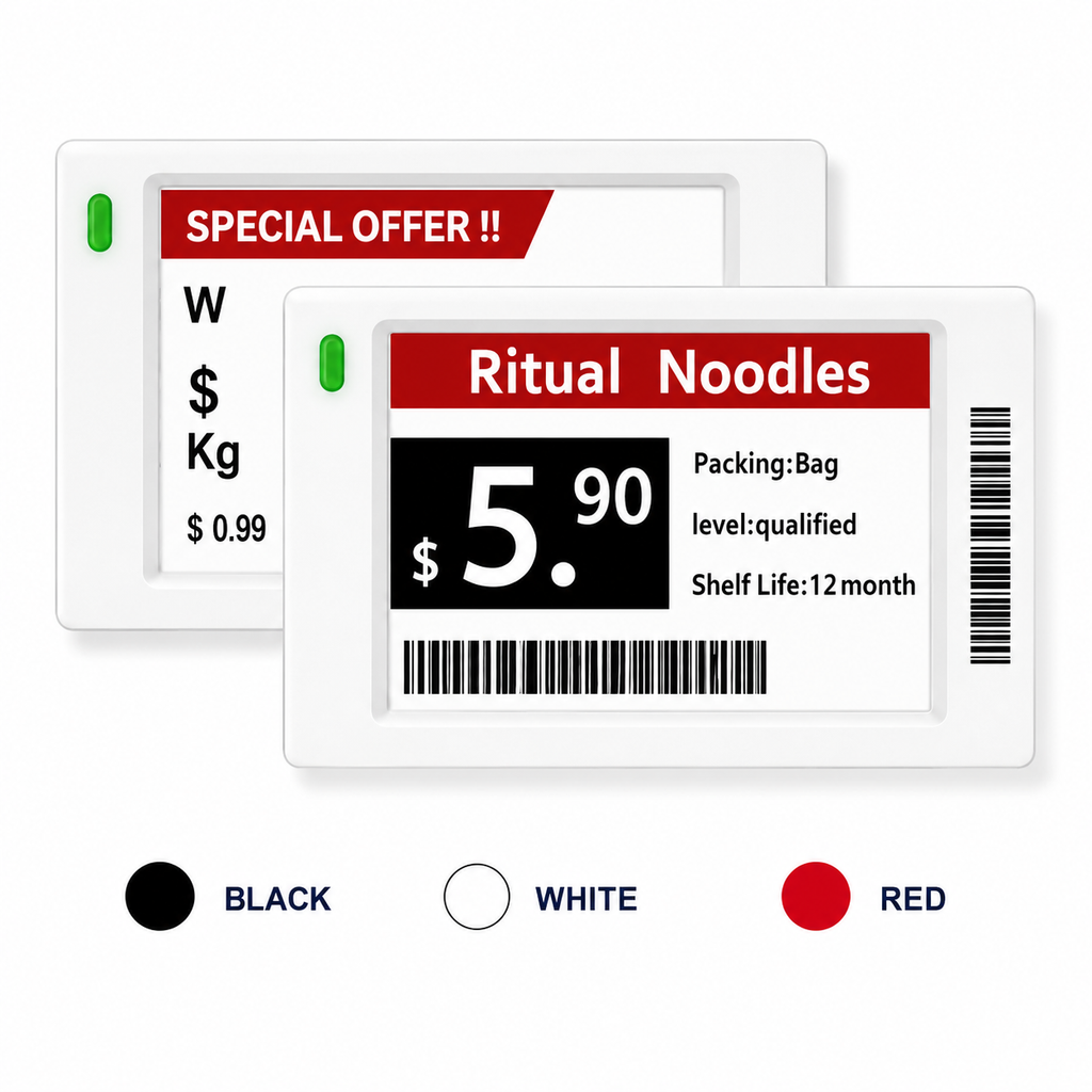 3.7 Inch Electronic Shelf Label (ESL) V Model 4 Color (Pack of 75)